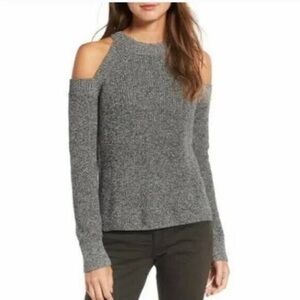 Rag & Bone Marled Charcoal Cold-Shoulder Style Sweater S